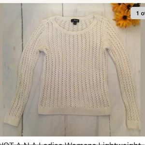A.N.A Ladies Lightweight Sweater White Sz‎ PM (g)